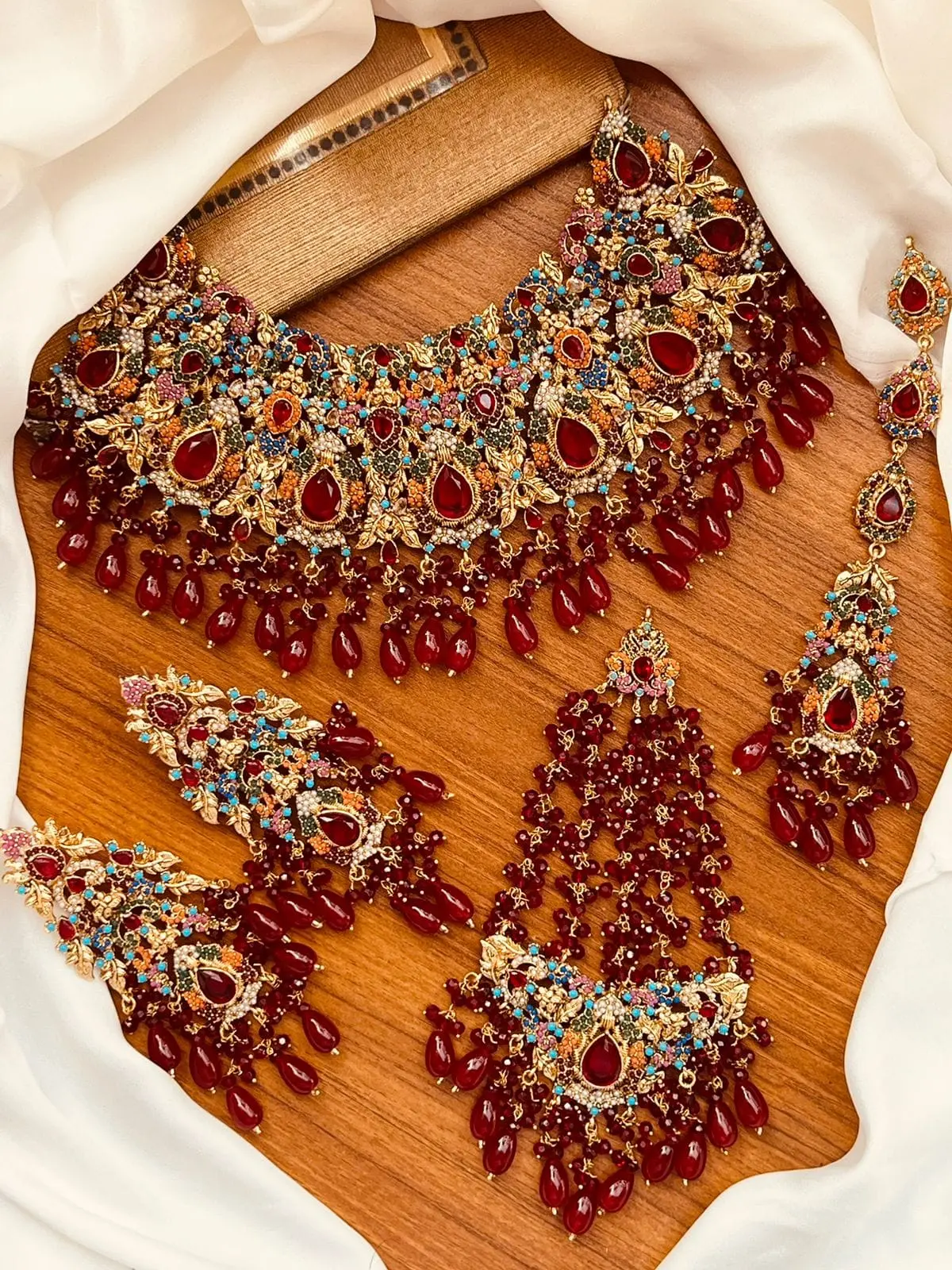 Real Stones Noratan Bridal set NJ-1622 - Image 3