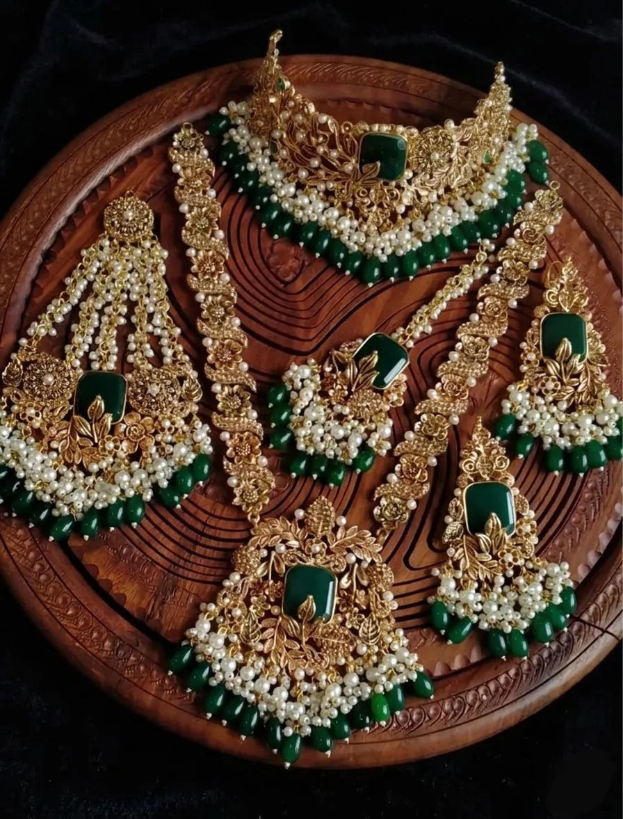 Designer hand made 6 pcs complete bridal set-2023 - Image 6