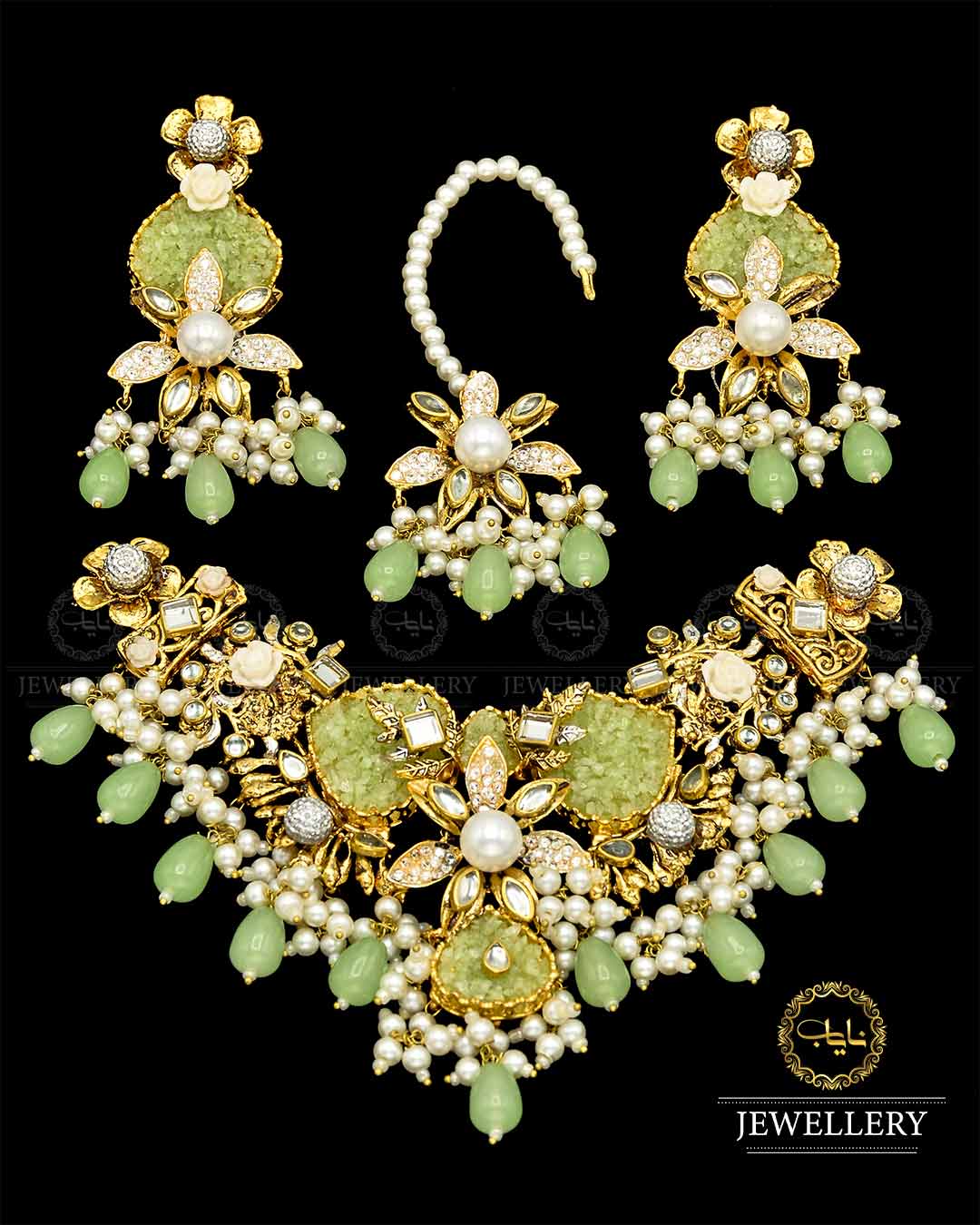 Designer Hand Made Crush Necklace Set NJ -1719 - Image 5