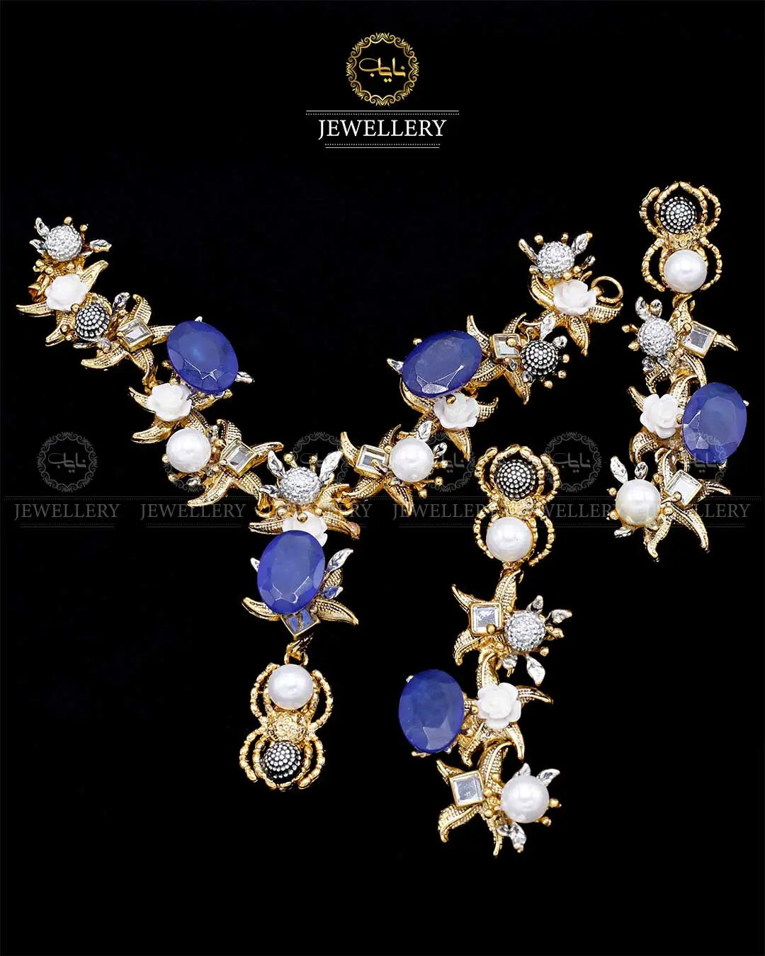 Designer Hand Made Seep Necklace set  NJ -1721 - Image 3