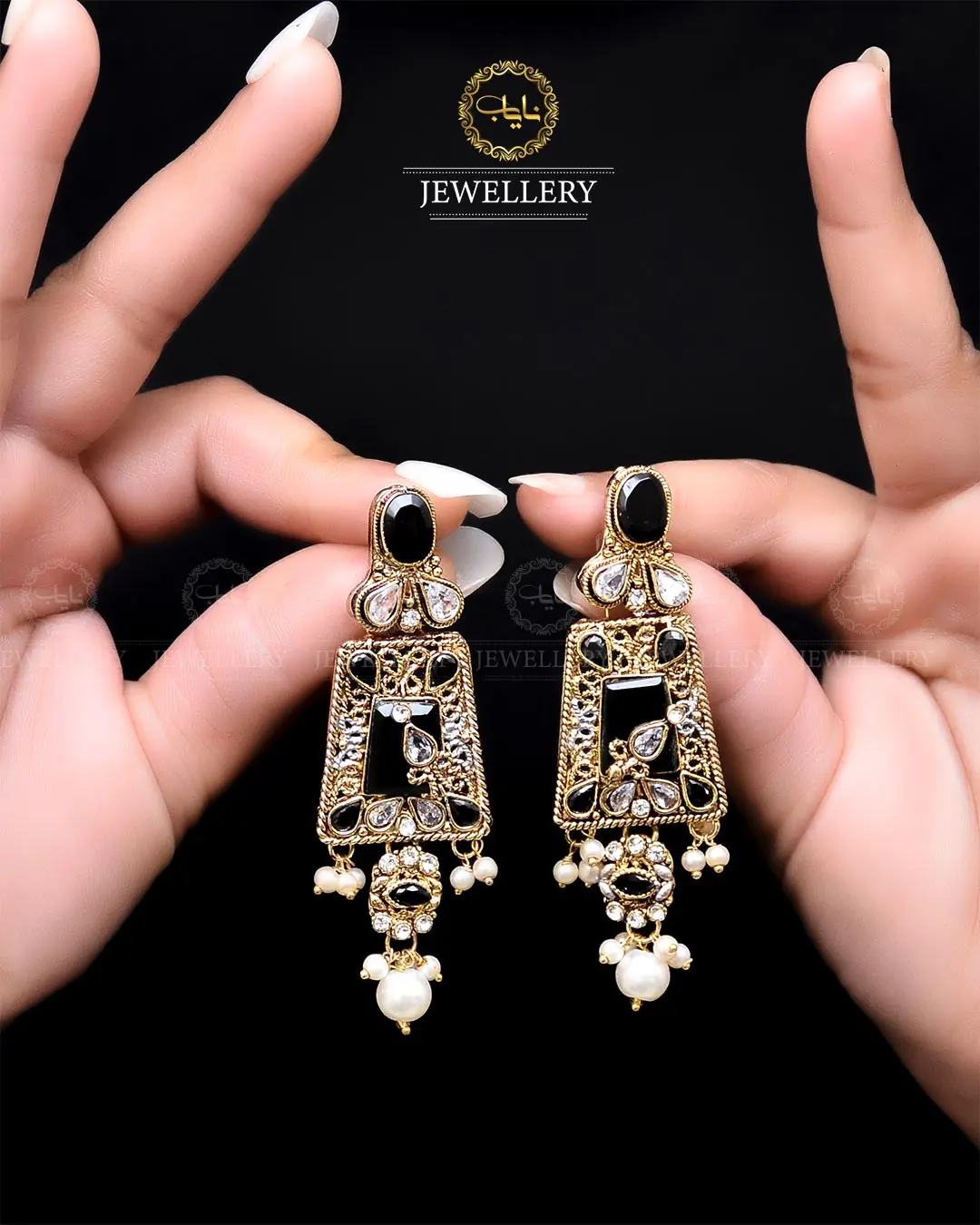 Egyptian Earrings NJ-1756-Golden - Image 11