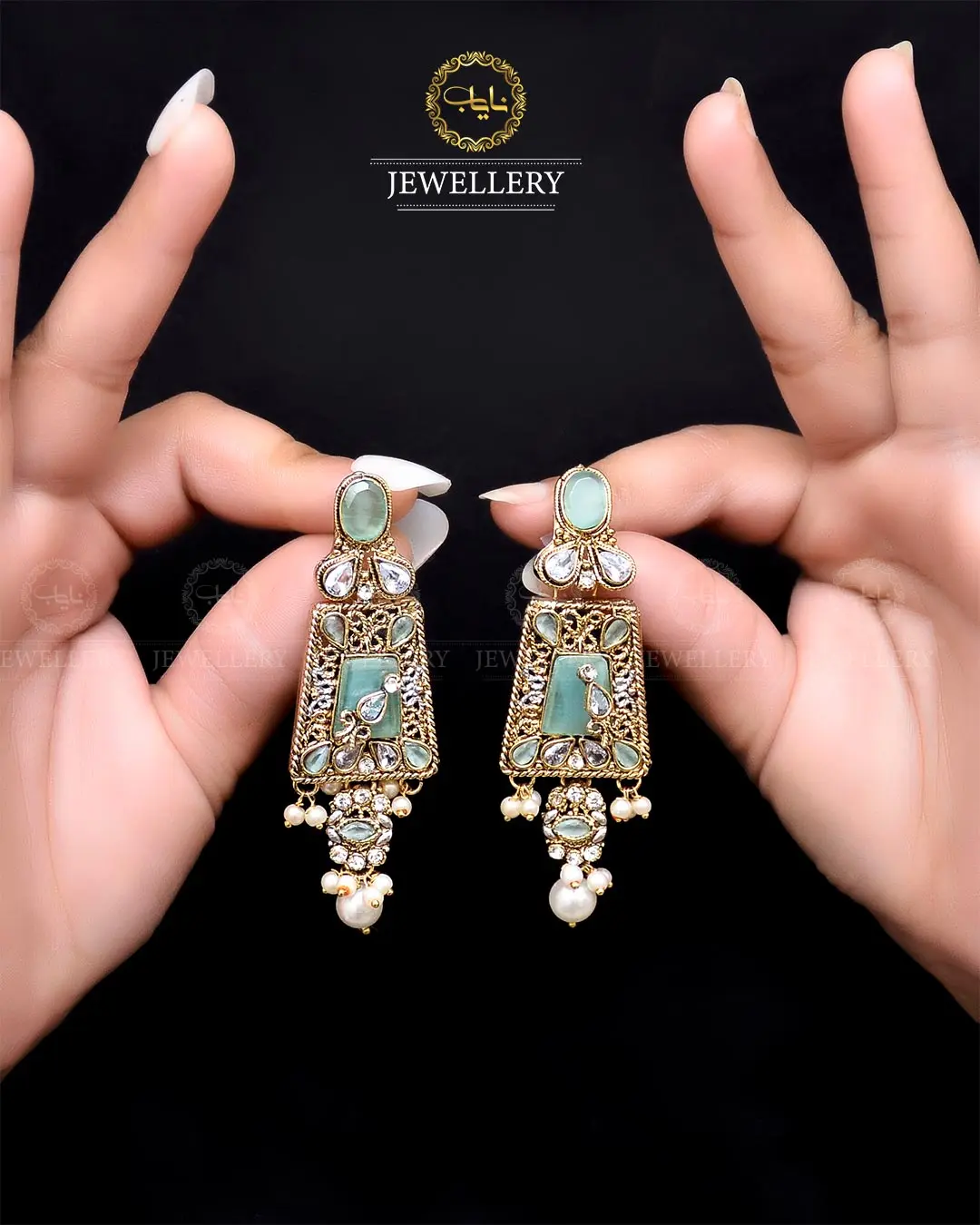 Egyptian Earrings NJ-1756-Golden - Image 13