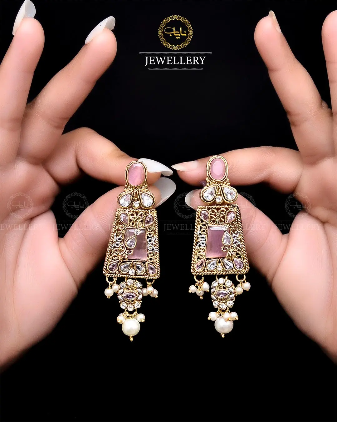 Egyptian Earrings NJ-1756-Golden - Image 19