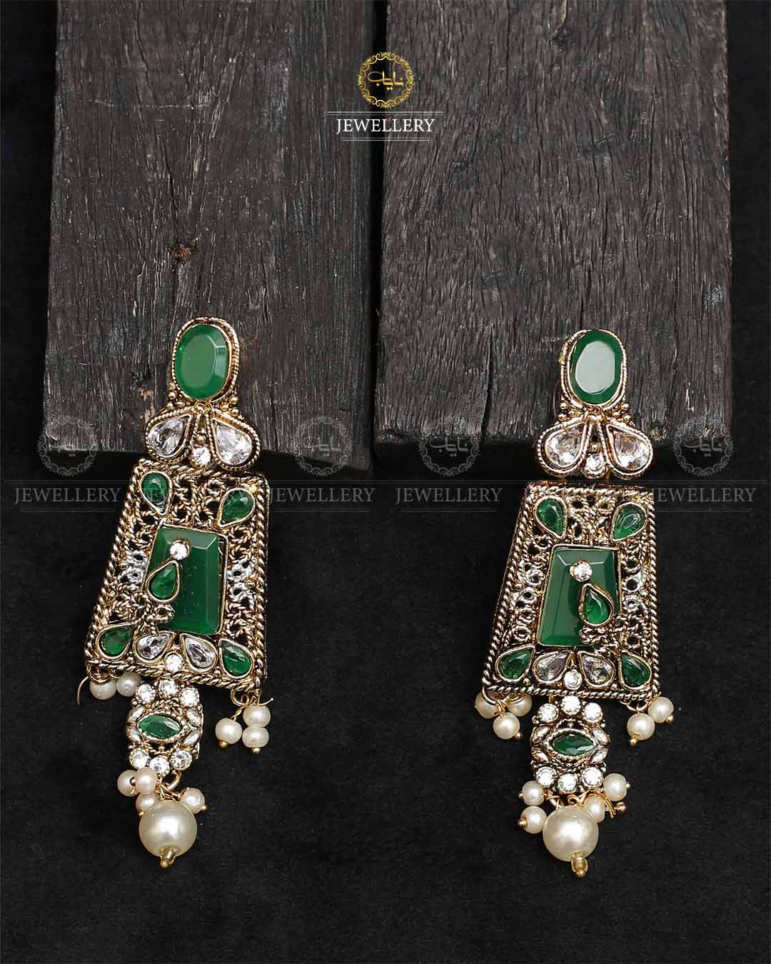 Egyptian Earrings NJ-1756-Golden - Image 4