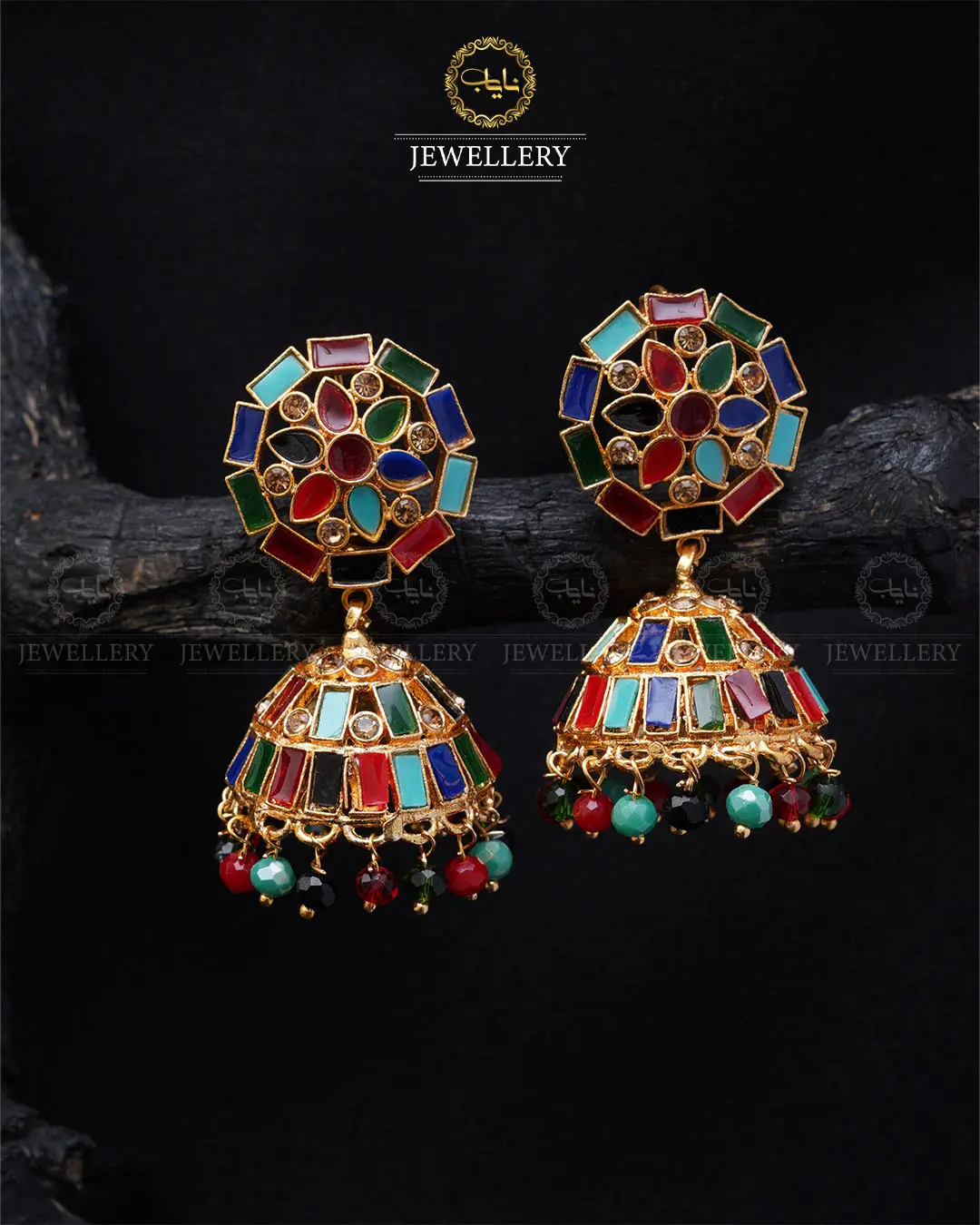 Kundan Jhumki  -2033-G - Image 3