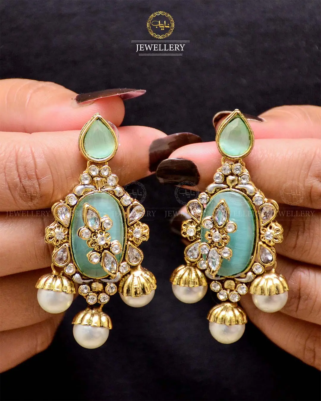 Premium Quality Egyptian Earrings NJ-1878-G - Image 10