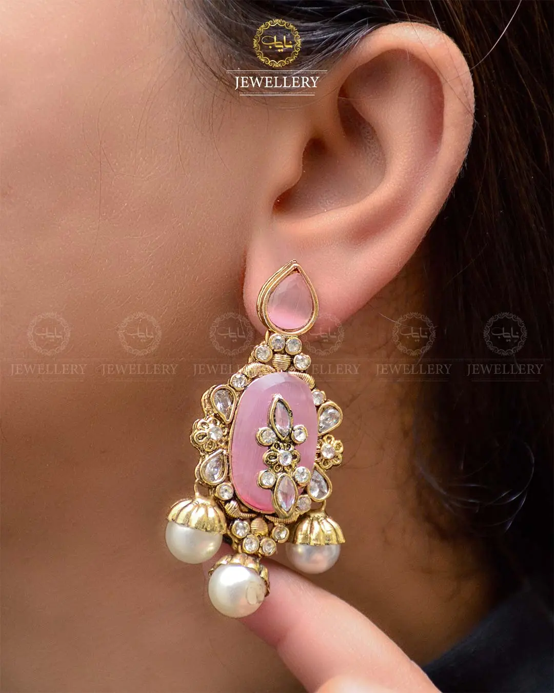 Premium Quality Egyptian Earrings NJ-1878-G - Image 11