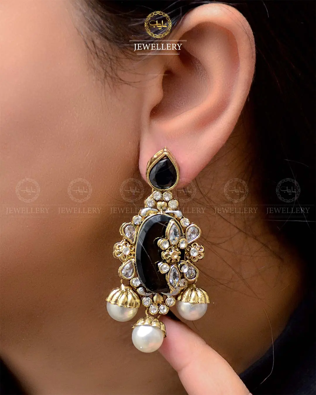 Premium Quality Egyptian Earrings NJ-1878-G - Image 13