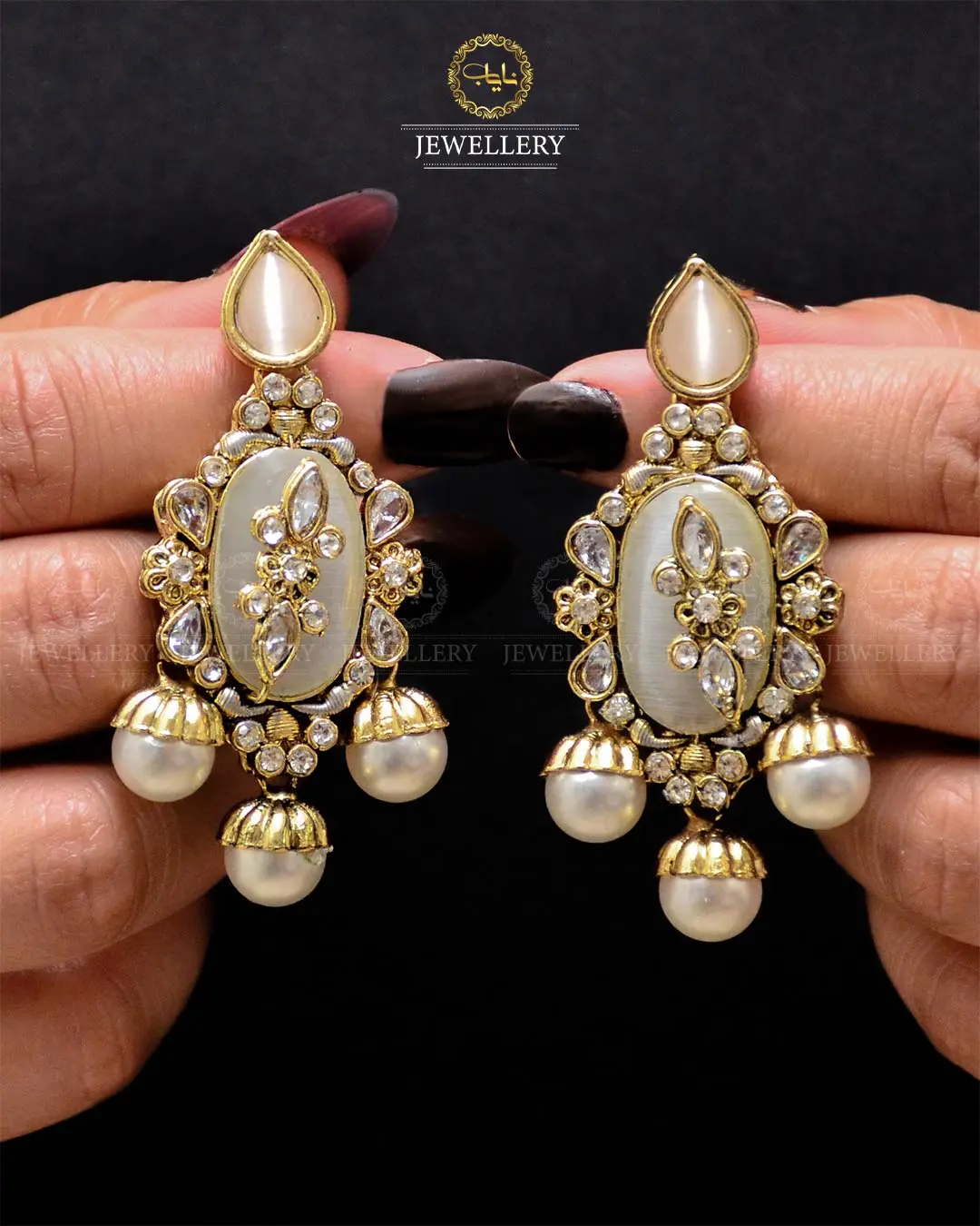Premium Quality Egyptian Earrings NJ-1878-G - Image 16