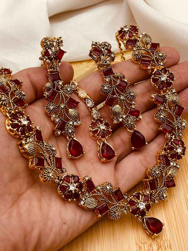 Turkish Necklace Set NJ-1528-G - Image 6