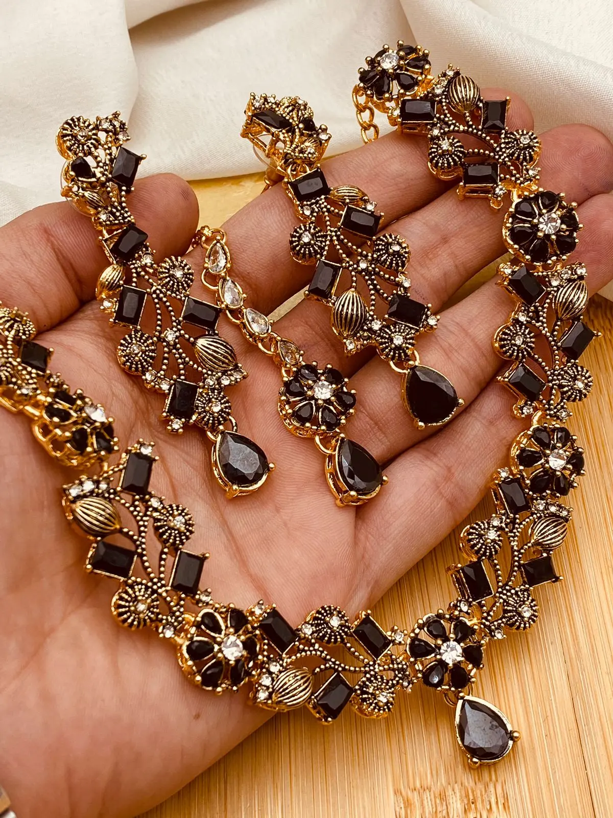 Turkish Necklace Set NJ-1528-G - Image 8