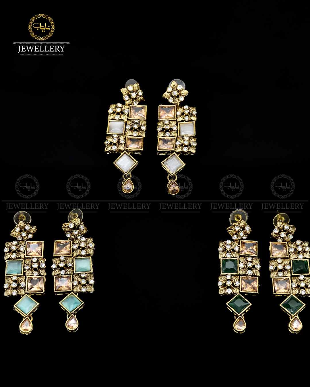 Zarcon Earrings  NJ-1754-G - Image 4